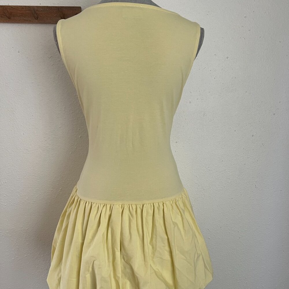 ASOS Yellow Bubble Hem Mini Dress Y2K Party Dress - Picture 5 of 7